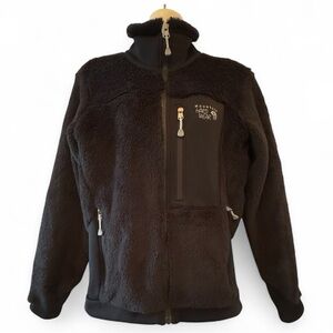 Mountain Hardwear Monkey Fleece Black Women's Jacket Full Zip Size S/P